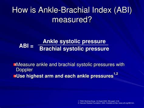 Ppt Ankle Brachial Index Measurement What Is It And Why Measure It