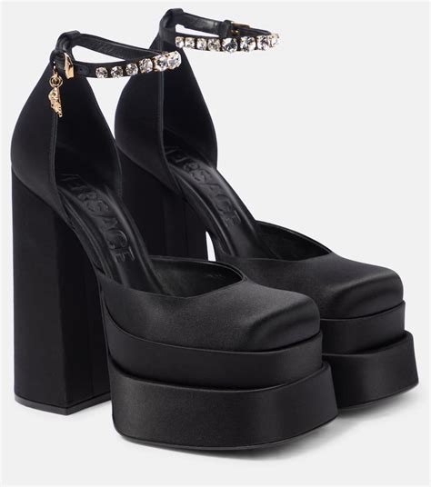 versace medusa aevitas satin platform pumps mytheresa