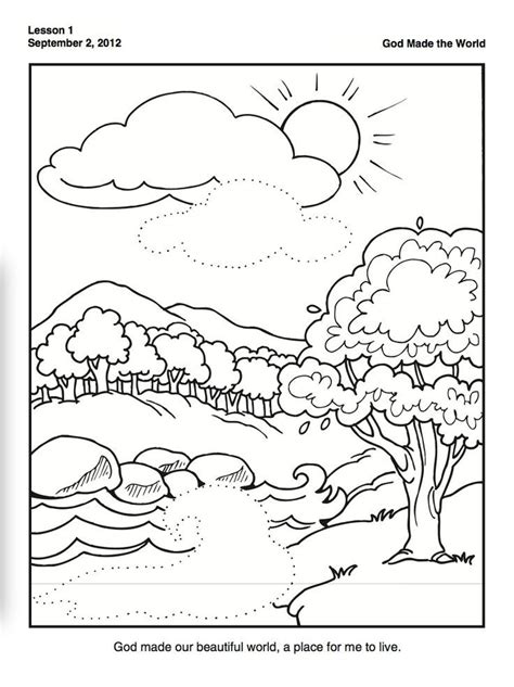 Encourage your child to stretch his creative mind and decide what color would look best for this tree. Seven Days Of Creation Coloring Pages - Coloring Home