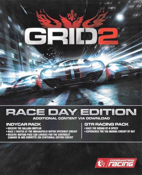 Grid 2 Race Day Edition 2013 Box Cover Art Mobygames