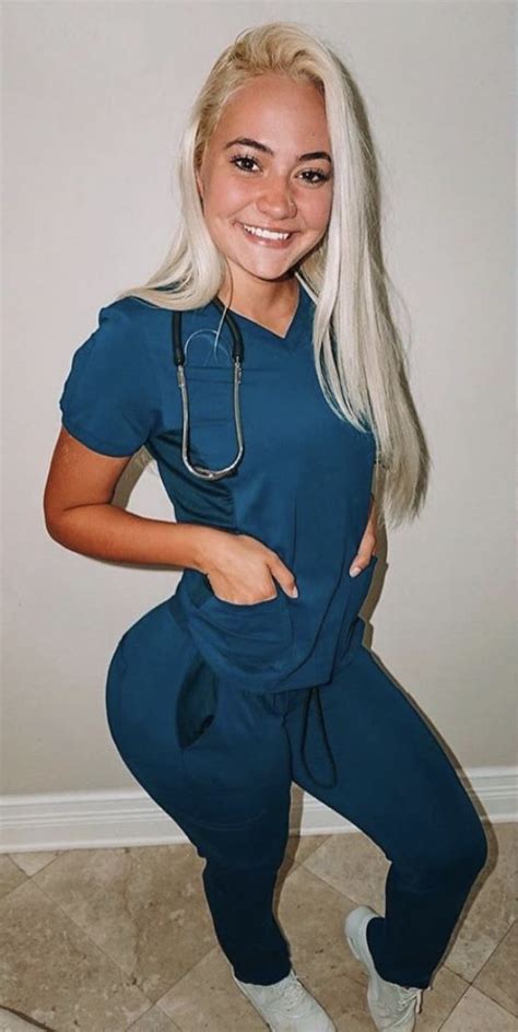 Beautiful Nurse Amazing Women Slim Thick Body Female Dentist Tight