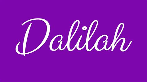 Learn How To Sign The Name Dalilah Stylishly In Cursive Writing Youtube