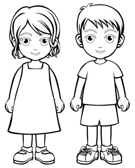 Girl And Boy Drawing For Kids Free Download On Clipartmag