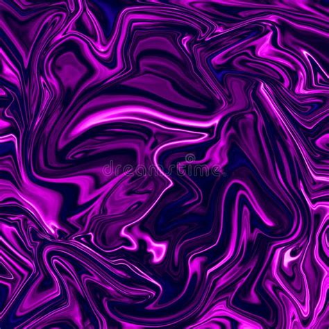 Dark Chromatic Purple Liquid Abstract Illustration Stock Illustration