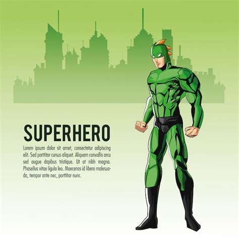 Premium Vector Superhero Man Cartoon
