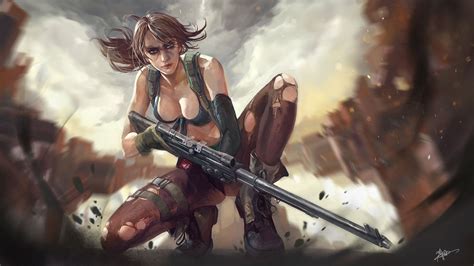 metal gear solid v quiet wallpaper