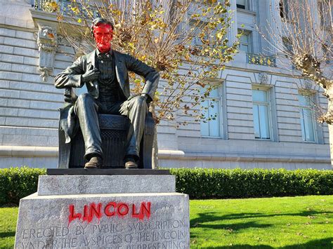 Lincoln Statue At Sf City Hall Defaced Amid Debate Over His Legacy
