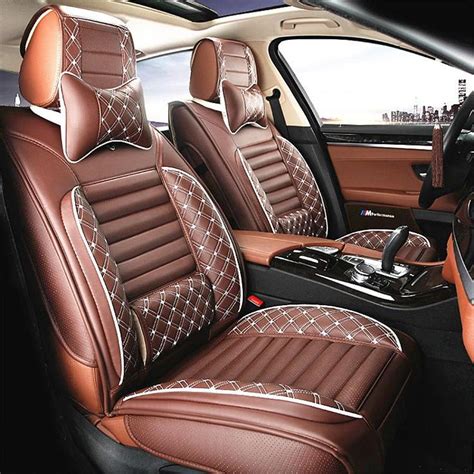 Luxury Full Set Leather Car Seat Cover Universal Seat Covers Cars For