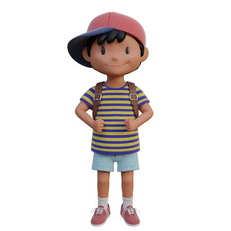 Made some tweaks to my Ness model. Hopefully it's less controversial this time. : earthbound