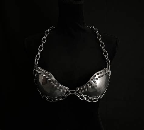 Athena Spiked Armour Bra Chains Of Metal
