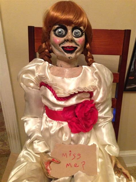 Annabelle Life Size Movie Prop Doll The Conjuring Replica Statue Wood