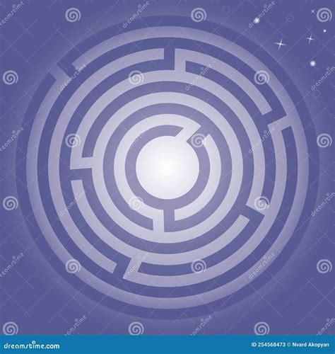Round Labyrinth Maze Game Stock Vector Illustration Of Exit 254568473