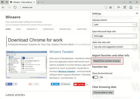 In the import/export settings menu, choose whether you'd like to import from another browser, import from. Import History, Bookmarks and Saved Passwords to Microsoft ...