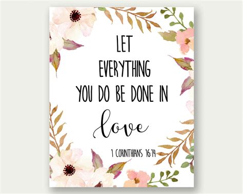 1 Corinthians 1614 Let Everything You Do Be Done In Love Etsy