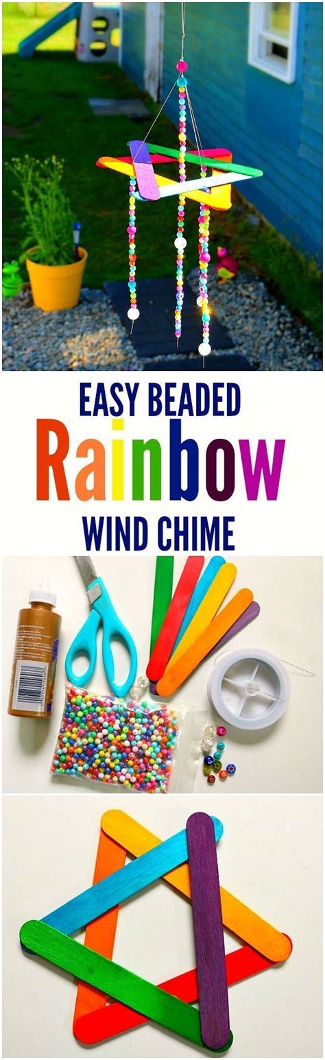 Easy Diy Beaded Wind Chime Craft For Kids Dollar Store Beads Wind