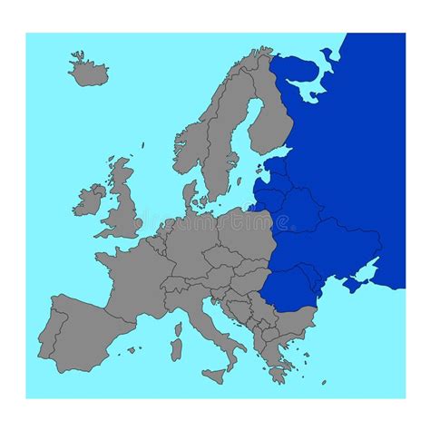 Eastern Europe Countries Map Region Of The European Continent Stock