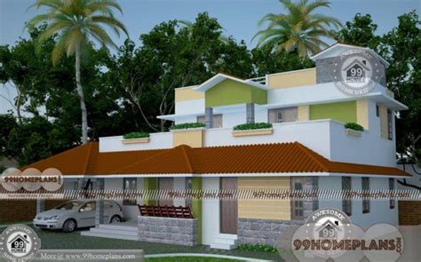 Two Storey House Designs And Floor Plans Of Two Floor Traditional Veedu
