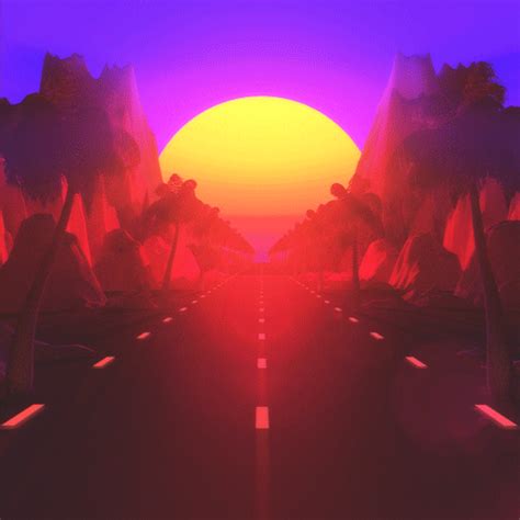 Neon Sunset S Find And Share On Giphy