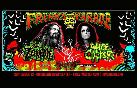 Rob Zombie And Alice Cooper Freaks On Parade 2023 Tour Qfm96