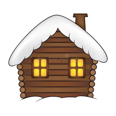 Casa Com Ilustração Dos Desenhos Animados Da Neve Casa Nevado Do Natal