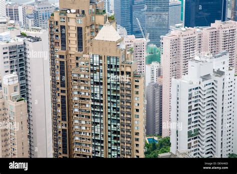 Dense High Rise Housing Hong Kong Stock Photo Alamy
