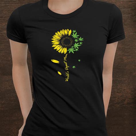 Worlds Dopest Mom Sunflower Weed Cannabis 420 Day Shirt Fantasywears