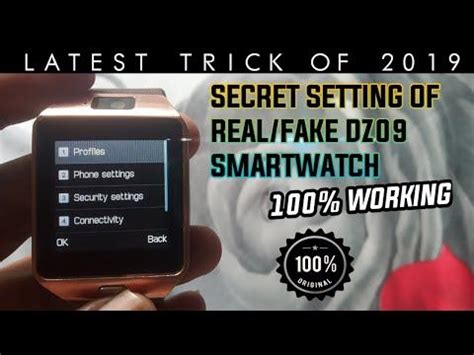 Lanjut video saya yang dulu. New Secret Setting Of Real/Fake Dz09 Smartwatch||Secret ...