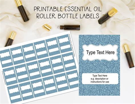 Printable Essential Oil Labels Editable Pdf Fits 10ml Roller