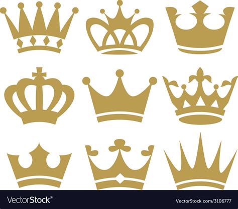 Crown Icons Royalty Free Vector Image Vectorstock