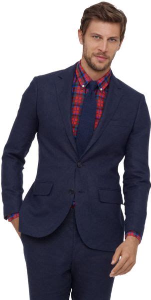 Next day delivery & free returns available. Club Monaco Grant Linen Suit Jacket in Blue for Men (navy ...