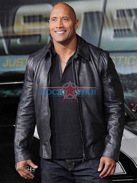 Dwayne Johnson Fast Movie Leather Jacket Rockstar Jacket