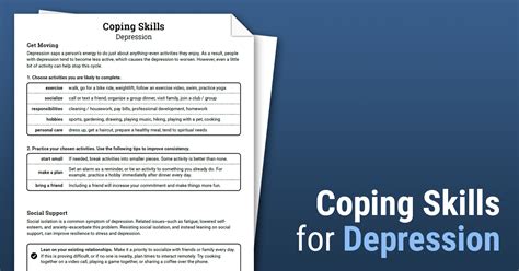 Coping Skills Depression Worksheet Therapist Aid Dbt Worksheets