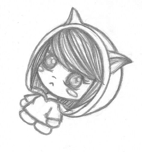 Chibi Drawings Anime Drawings Scary Drawings