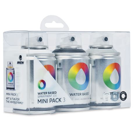 Mtn Water Based Spray Paint Bwg Mini Pack Of 3 100 Ml Cans Blick