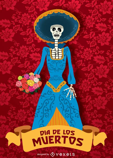 Day Of Dead Dia De Los Muertos Catrina Vector Download