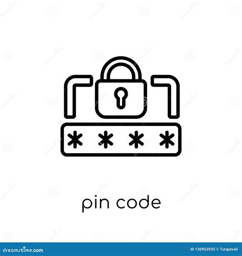 Pin Code Icon Trendy Modern Flat Linear Vector Pin Code Icon On Stock
