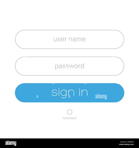 Minimal Login Form Template Stock Vector Image And Art Alamy