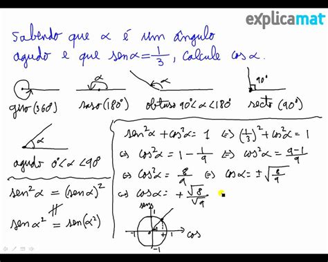Trigonometria Ângulos Fórmula Fundamental da Trigonometria YouTube