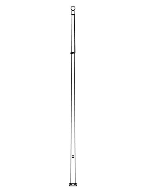 Metal Pole Lite Flag Pole Style Sb