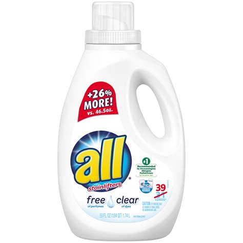 All® Free Clear Laundry Detergent 39 Loads 59 Fl Oz Bottle Walmart