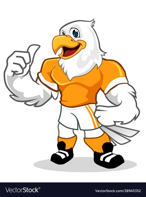 Eagle Sport Mascot Cartoon Royalty Free Vector Image