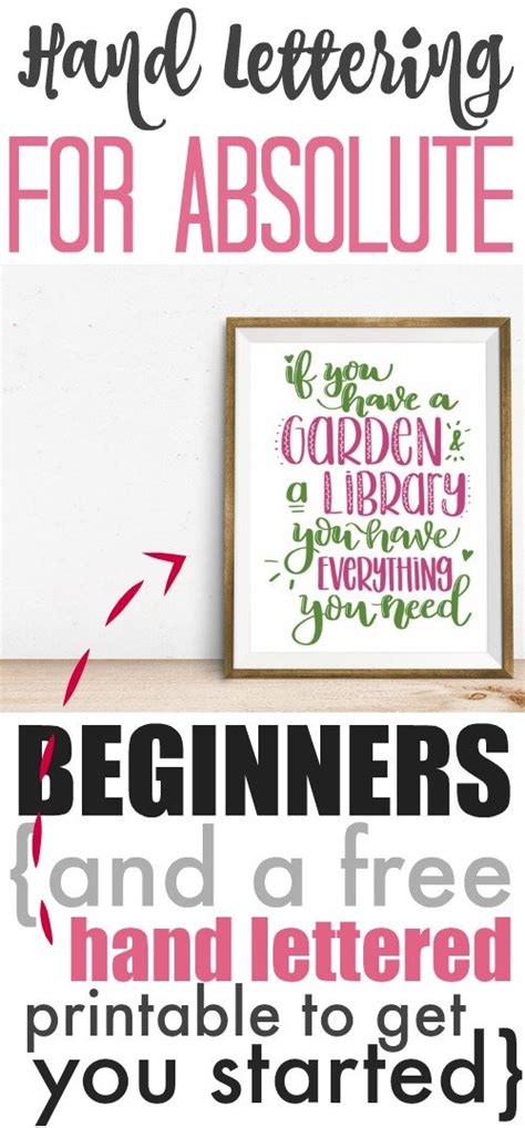 Hand Lettering For Absolute Beginners And Free Printable Art For You