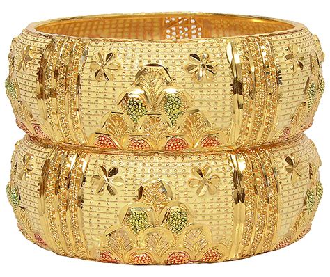 Buy Fancy Traditional Gold Plated Kada For Women Online ₹459 From