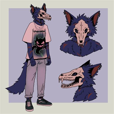 Skull Dog Fursona Art