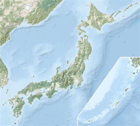 Filejapan Natural Location Map With Side Map Of The Ryukyu Islands