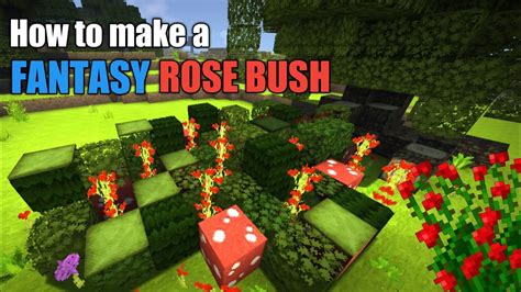 How To Make A Fantasy Rose Bush In Minecraft Bedrock Edition Youtube