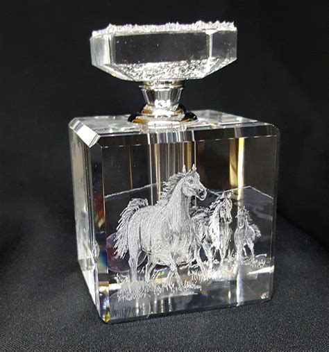 Personalized Horse Engraved Perfume Bottle Bespoke Engraving T