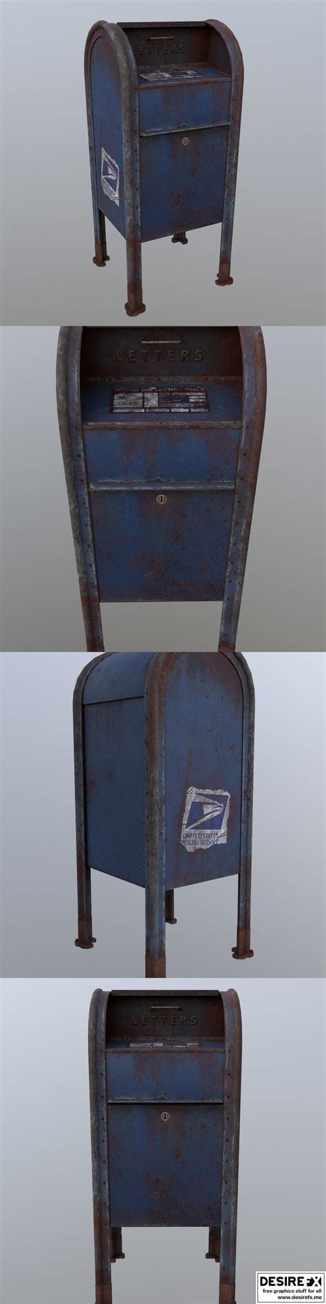 Desire FX 3d Models Rusted Mailbox