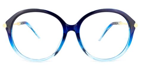 shalonda round blue eyeglasses vooglam
