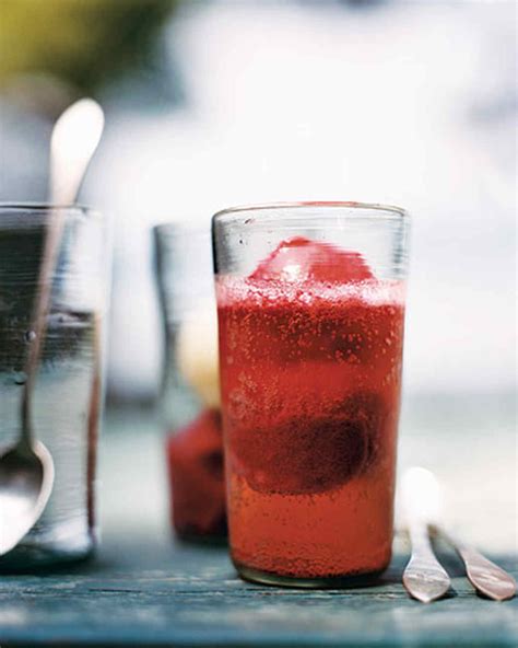 Raspberry And Lemon Sorbet Floats Recipe Martha Stewart